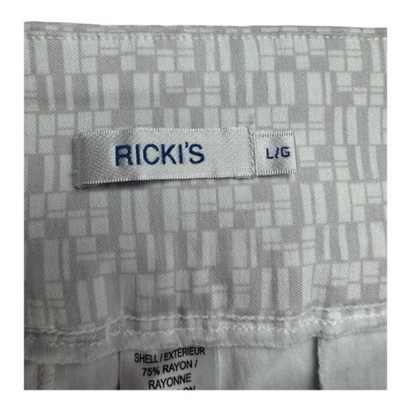 Rickis Gray Patterned Cropped Dress Pants Size L - Picture 4 of 7